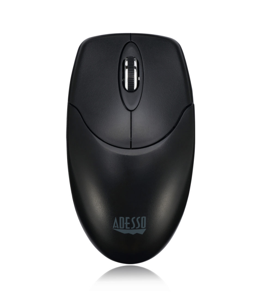 Adesso Mouse Wireless Antimicrobial M60 3 Buttons optical scroll up to 1200dpi PC/Mac - Black