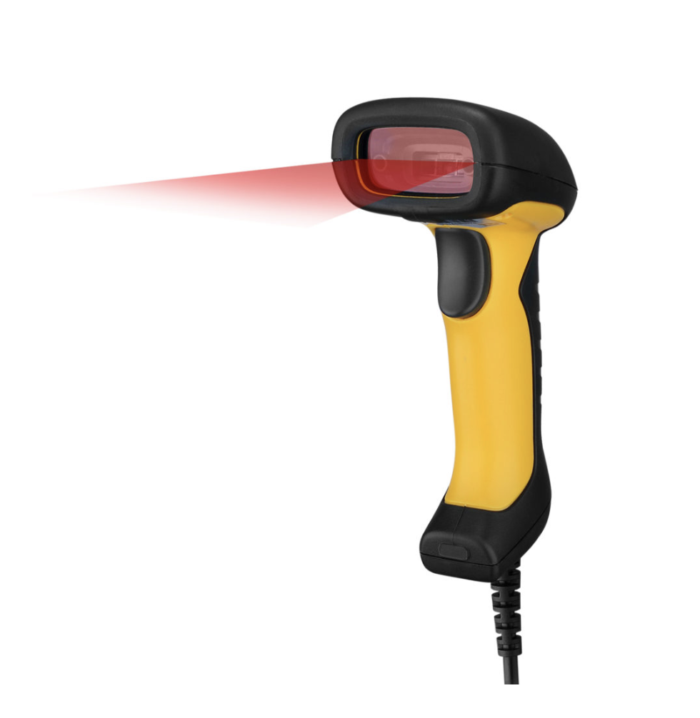 Adesso Barcode Scanner Handheld CCD Sensor USB Connectivity 1D Antimicrobial Drop Protected IP67 Waterproof