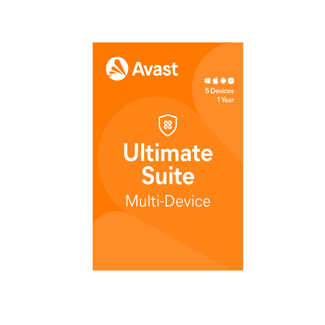 Avast Ultimate Security with VPN 5-Device 1-Year ESD (DOWNLOAD CODE) Speed Up & Clean Up Tools - PC/Mac/Android/iOS