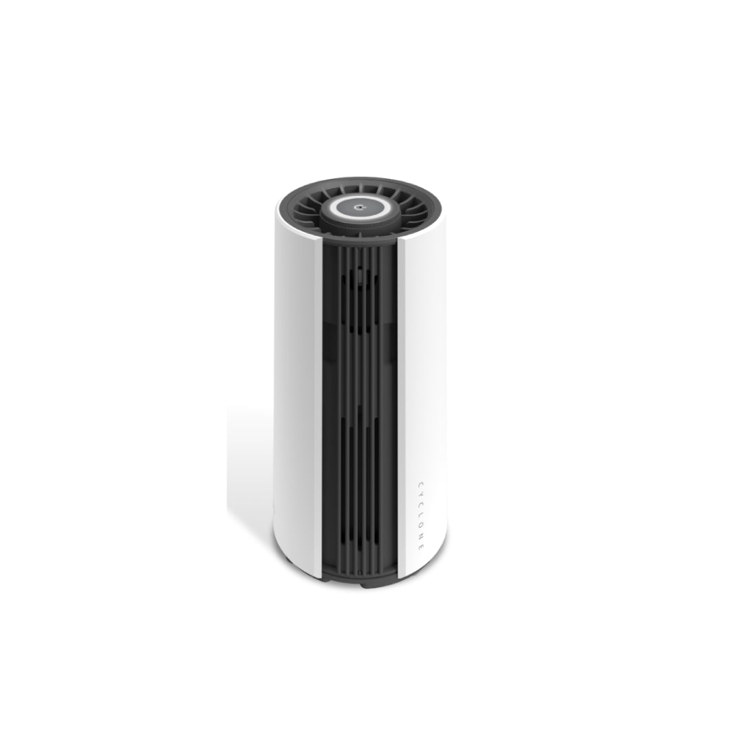 GekoGear Air Purifier for Car Turbo Cyclone Air Quality Sensor Essential Oil Diffuser HEPA 13 Filter - White