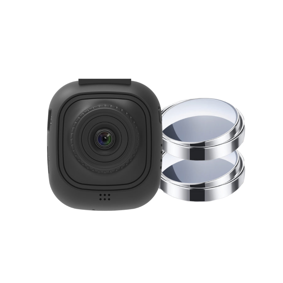 GekoGear Dashcam - Orbit 132 1080p HD with Blind Spot Mirrors 120 Degree Wide Angle G-Sensor 8GB MicroSD Included (support up to 32GB) - Black