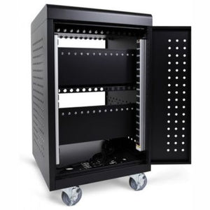 Luxor Charging Cart (OPEN BOX) Steel 30 Tablets Chromebooks Top Damage Does not affect Functionality of the cart. AS IS no Returns