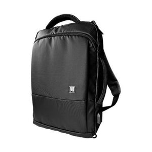 Klipxtreme Backpack 15.6in Bizman 2-in-1 Notebook Case Side Handle Built in USB Port Padded Tablet Multiple Pockets Carry On Strap - Black