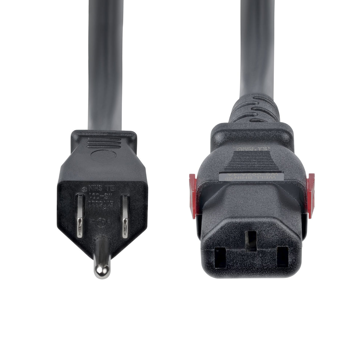 StarTech.com 6ft (2m) Heavy Duty Power Cord, NEMA 5-15P to Locking C13 AC Power Cable, 125V 15A, 14AWG, Replacement Computer/Monitor Power Cord, TAA Compliant, UL Listed