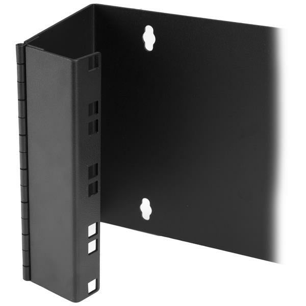 StarTech.com 4U Hinged Wall Mount Patch Panel Bracket - 6 inch Deep - 19" Patch Panel Swing Rack for Shallow Network Equipment- 33lbs