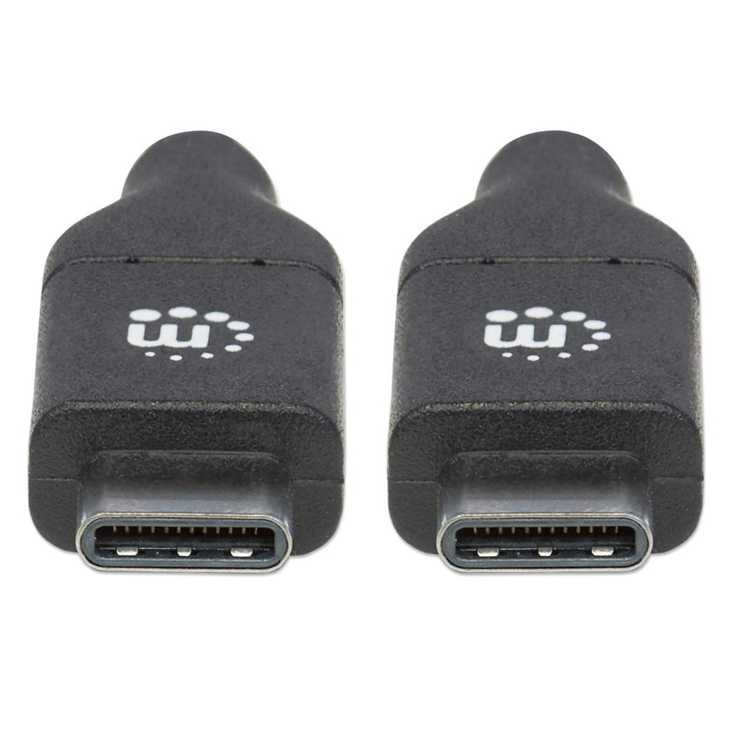 Manhattan USB-C to USB-C Cable, 2m, Male to Male, 480 Mbps (USB 2.0), 5A (super fast charging), Hi-Speed USB, Black, Lifetime Warranty, Equivalent to USB2C5C2M