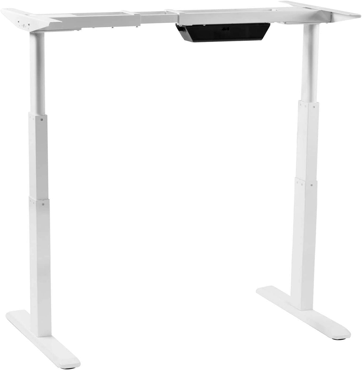 Mount-It! Sit Stand FRAME ONLY Electric Motorized Height Adjustable Dual Motor LED Touch Control Desk Adjusts from 39In to 67In Height up to 24In - White