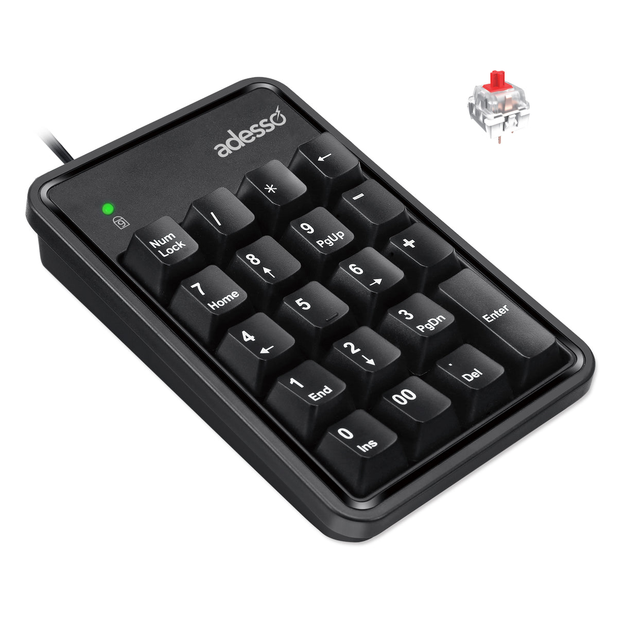 Adesso Mechanical Numeric Keypad with Cherry MX Red Switch