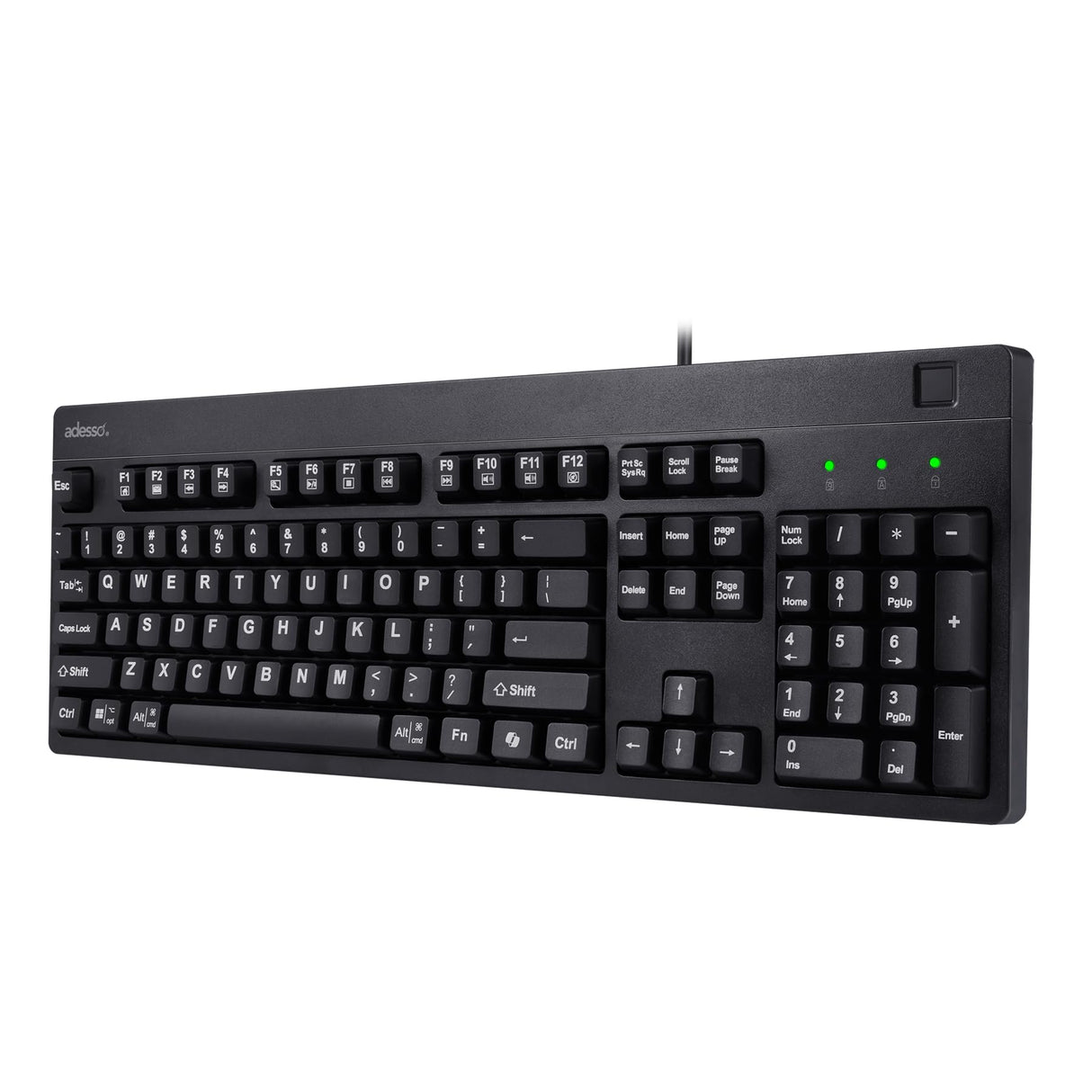 Adesso Keyboard Wired EasyTouch with Finger Print Reader - TAA Compliant