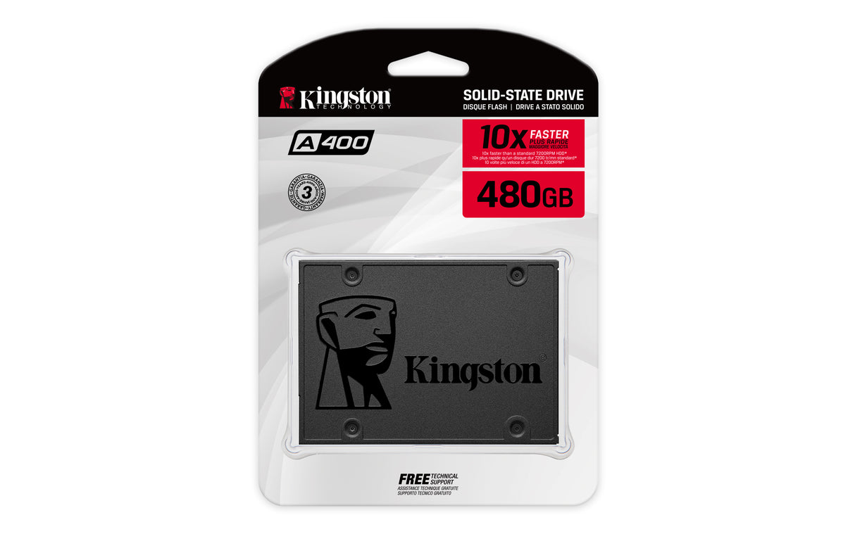Kingston Technology A400 480 GB 2.5" Serial ATA III TLC