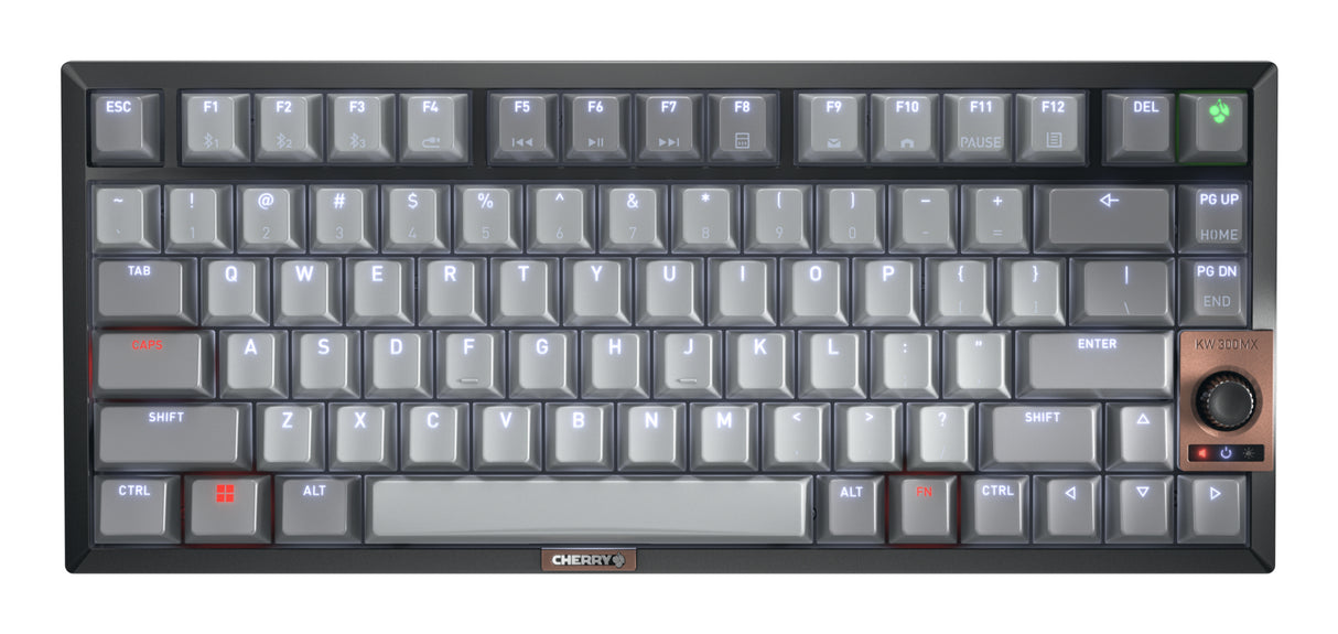 CHERRY KW 300 MX keyboard Home USB + Bluetooth QWERTY US English Black, Copper, Grey