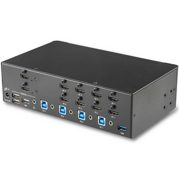 StarTech.com 4 Port HDMI KVM Switch - 4K 30Hz - Dual Display - TAA