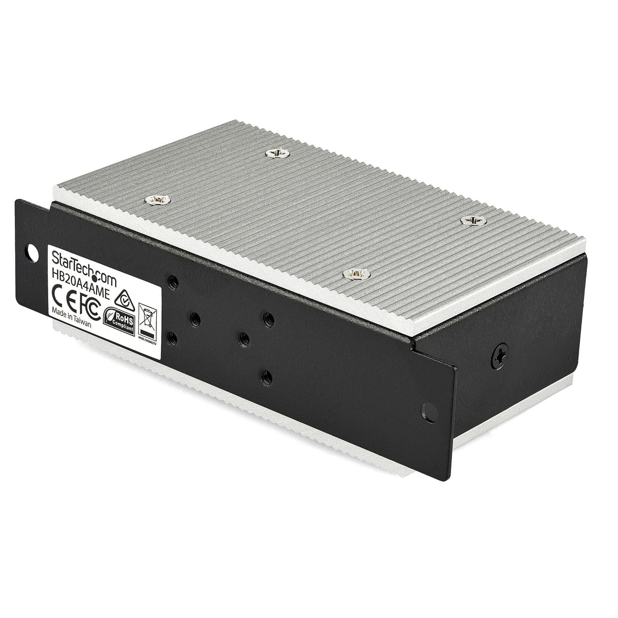 StarTech.com 4-Port USB 2.0 Hub - Metal Industrial USB-A Hub with ESD & 350W Surge Protection - Extended Operating Temp -40 to 185°F - Din Rail/Wall/Desk Mountable - USB Expander Hub - TAA