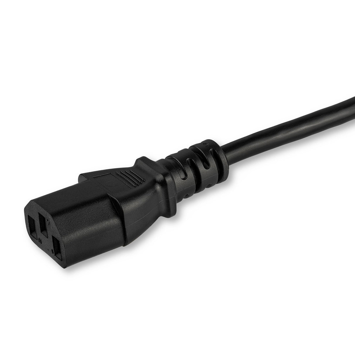 StarTech.com 15ft (4.5m) Computer Power Cord, Flat NEMA 5-15P to C13, 10A 125V, 18AWG, Black Replacement AC Power Cord, Printer Power Cord, PC Power Supply Cable, Monitor Power Cable - UL Listed