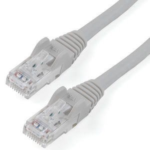 StarTech.com 10ft CAT6 Cable - Gray CAT6 Ethernet Cable - Gigabit Ethernet Wire - 250MHz 100W PoE RJ45 UTP CAT 6 Network/Patch Cord Snagless - Individually Tested