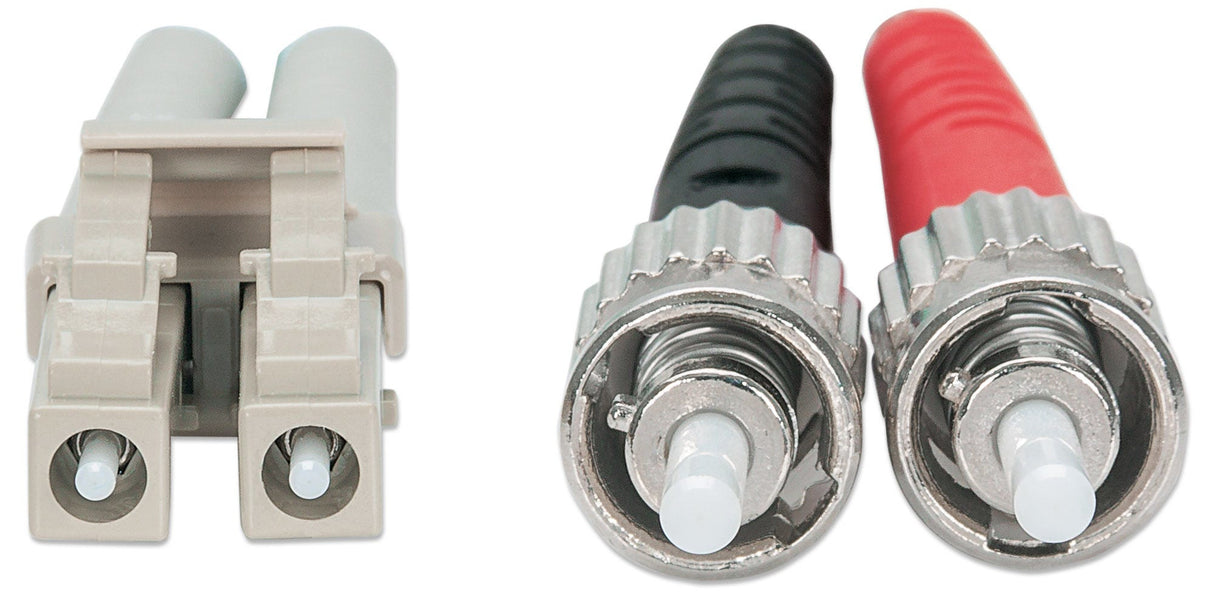 Intellinet Fiber Optic Patch Cable, OM3, ST/LC, 3m, Aqua, Duplex, Multimode, 50/125 µm, LSZH, Fibre, Lifetime Warranty