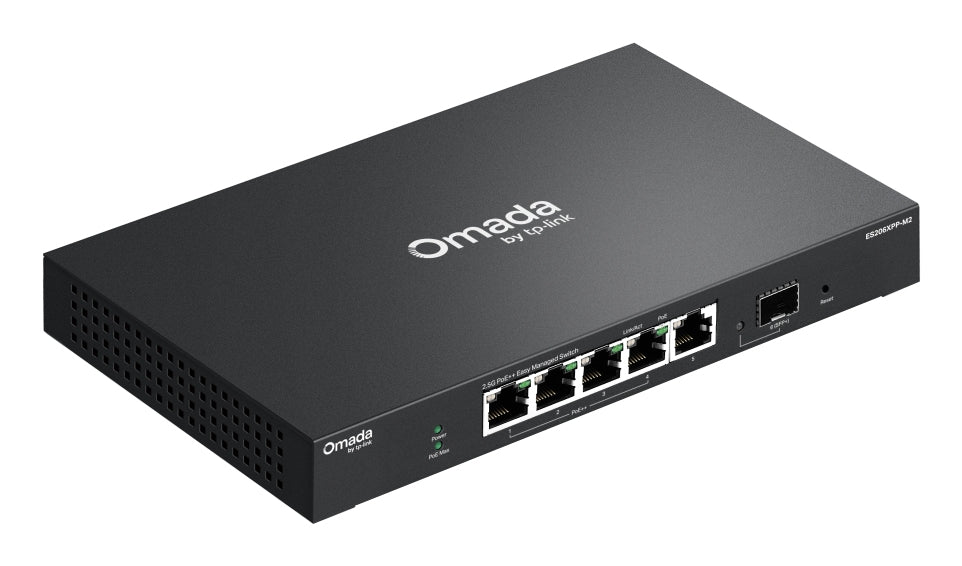 TP-Link ES206XPP-M2 network switch Managed L2 2.5G Ethernet (100/1000/2500) Power over Ethernet (PoE) Desktop/Wall-Mounting Black
