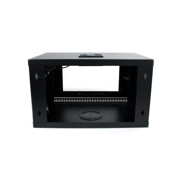 StarTech.com 2-Post 6U Wall Mount Network Cabinet with Acrylic Door, 19" Wall-Mounted Server Rack for Data / AV / Electronics / Computer Equipment, Small Vented Rack Enclosure