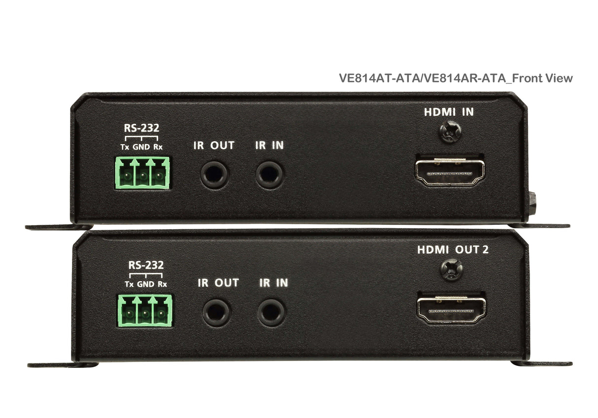 ATEN VE814A AV extender AV transmitter & receiver Black