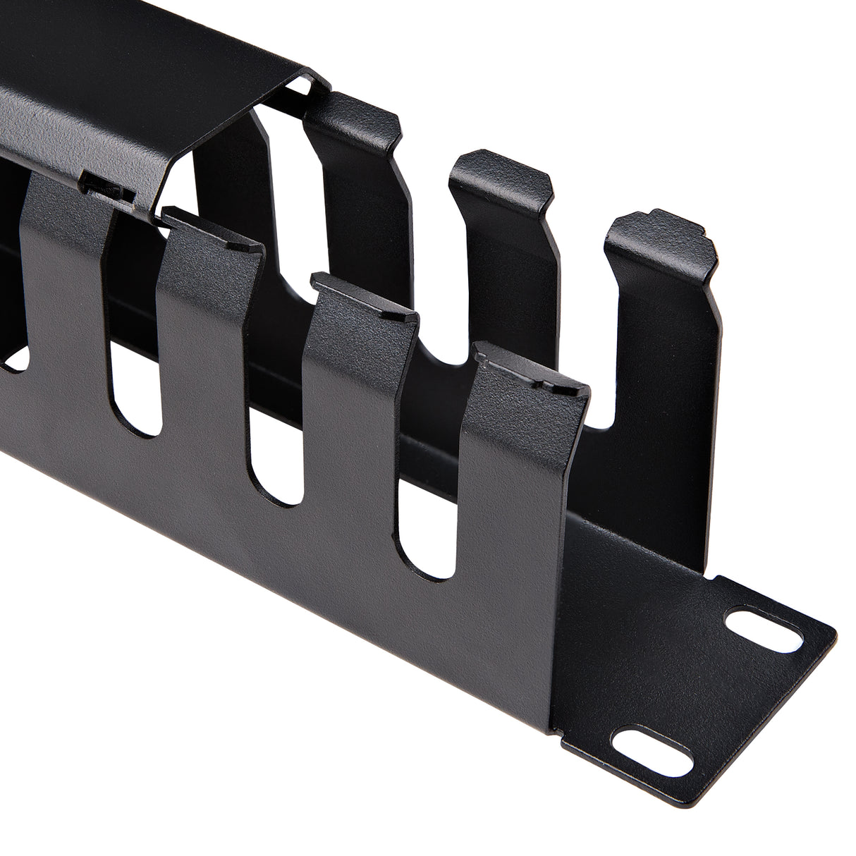 StarTech.com Horizontal 1U Server Rack Cable Management Finger Duct w/ Cover - 19" Network Rack Wire Duct Raceway Panel - Slotted Wire Duct