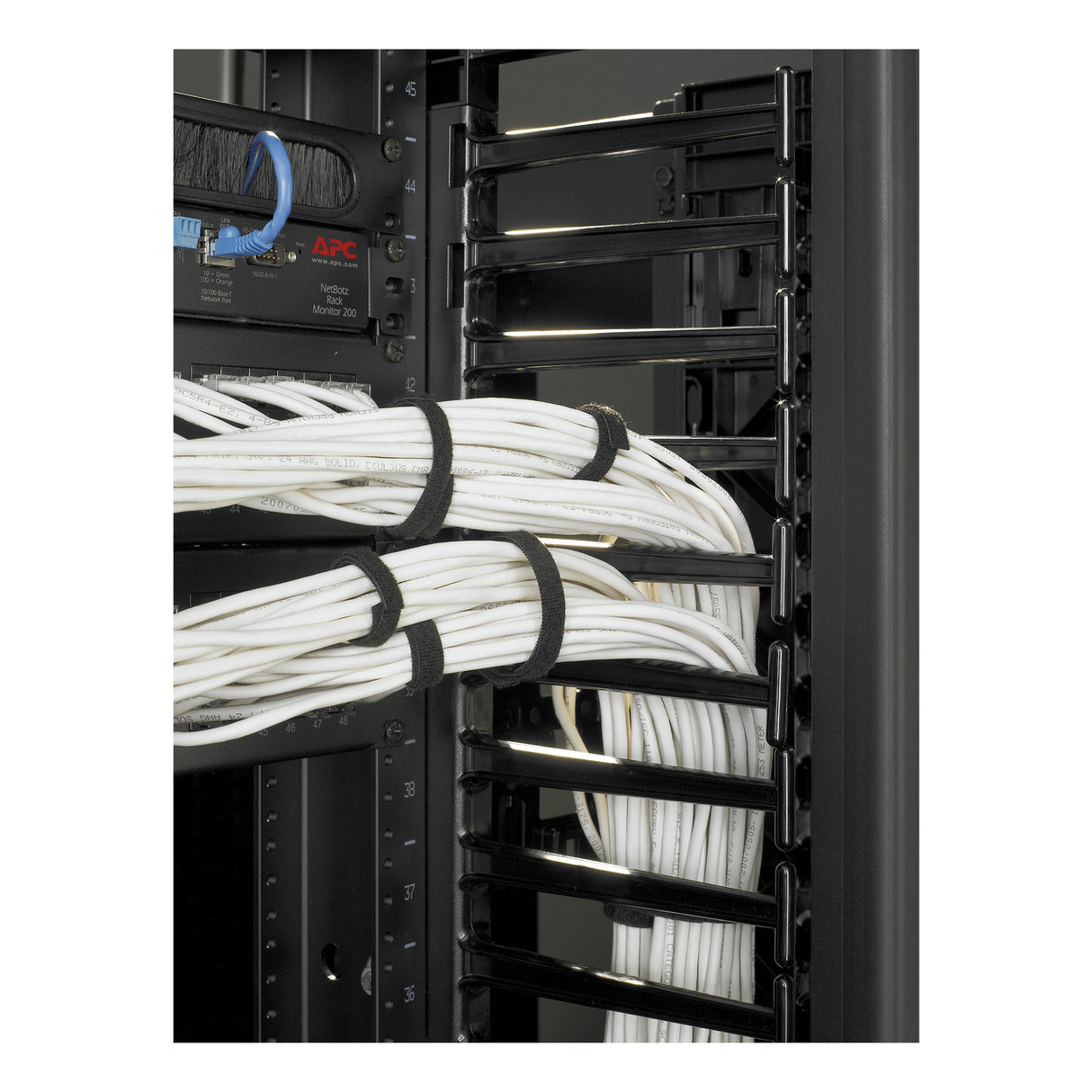 APC Valueline, Vertical Cable Manager for 2 & 4 Post Racks, 84"H X 6"W, Double-Sided with Doors