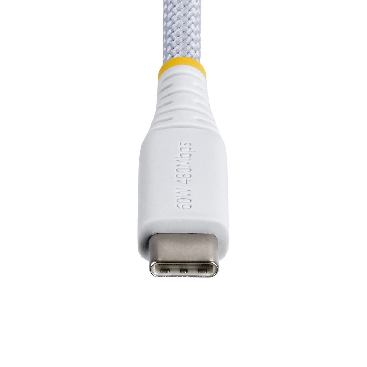 StarTech.com 5-Pack 3ft (91cm) White USB-C Charging Cable, 60W (3A) PD, Dual-Layer Braided Nylon/TPE Jacket, Rugged USB C Charging Cord, USB 2.0 Laptop Charger Cable