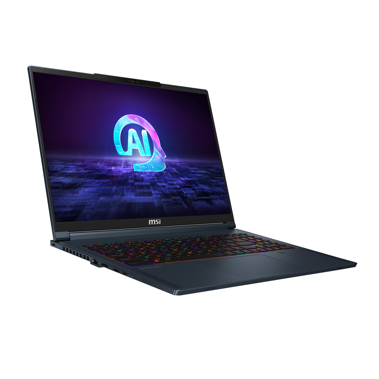 MSI Stealth 16 AI Studio A1VGG-049CA Intel Core Ultra 9 185H Laptop 40.6 cm (16") Quad HD+ 32 GB DDR5-SDRAM 2 TB SSD NVIDIA GeForce RTX 4070 Wi-Fi 7 (802.11be) Windows 11 Home Blue