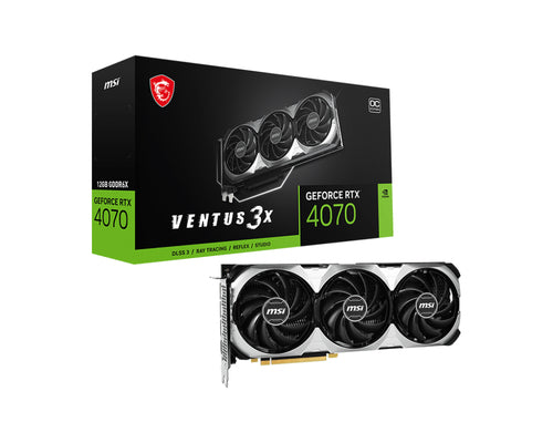 MSI VENTUS GEFORCE RTX 4070 3X 12G OC graphics card NVIDIA 12 GB GDDR6X