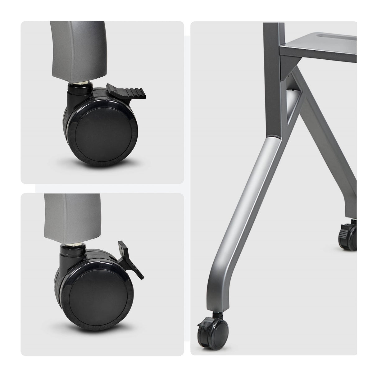 StarTech.com Easel-Style TV Cart for up to 100-inch and 220lb / 100kg Displays, Height Adjustable Rolling / Mobile Stand, 3" Lockable Wheels for Easy Transport