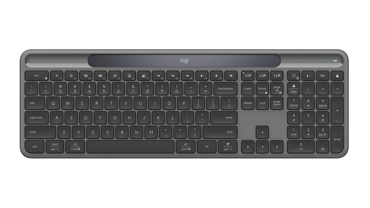 Logitech Signature Slim Solar+ K980 keyboard Universal RF Wireless + Bluetooth QWERTY US English Graphite
