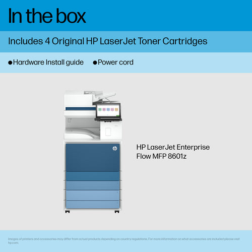 HP LaserJet Enterprise 8601z Multifunction Black and white Printer, Only Ethernet; Duplex; Copier, Scanner