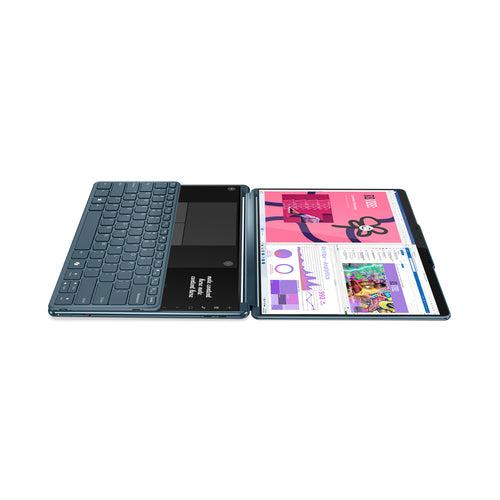 Lenovo Yoga Book 9 13IMU9 Intel Core Ultra 7 155U Hybrid (2-in-1) 33.8 cm (13.3") Touchscreen 2.8K 16 GB LPDDR5x-SDRAM 1 TB SSD Wi-Fi 6E (802.11ax) Windows 11 Home Teal English, French