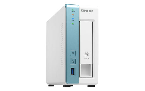 QNAP TS-131K NAS Tower AL214 1 GB DDR3 0 TB HDD QNAP Turbo System Turquoise, White