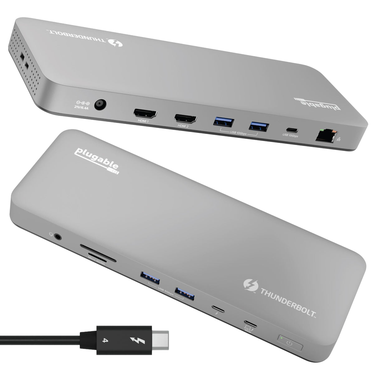 Plugable Technologies Thunderbolt 4 Dock for M4 MacBook Air & Pro, 100W Laptop Charging