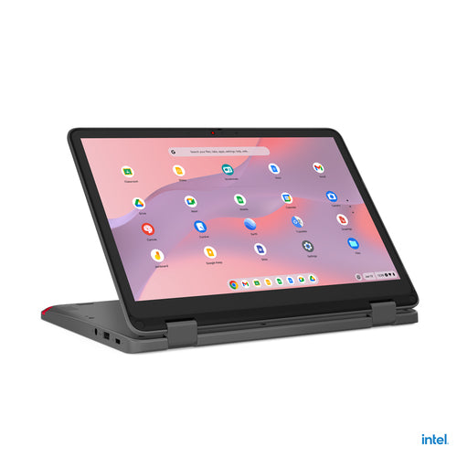 Lenovo 500e Yoga Chromebook Gen 4 Intel® N N100 31 cm (12.2") Touchscreen WUXGA 4 GB LPDDR5-SDRAM 32 GB eMMC Wi-Fi 6E (802.11ax) ChromeOS Grey QWERTY US English