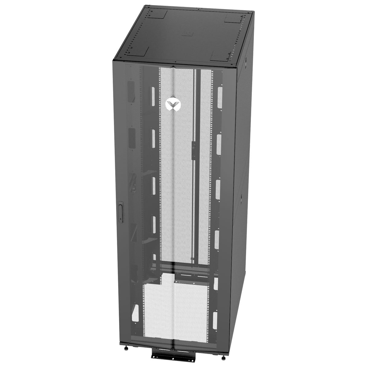 Vertiv VR3157 rack cabinet 48U Freestanding rack Black, Transparent