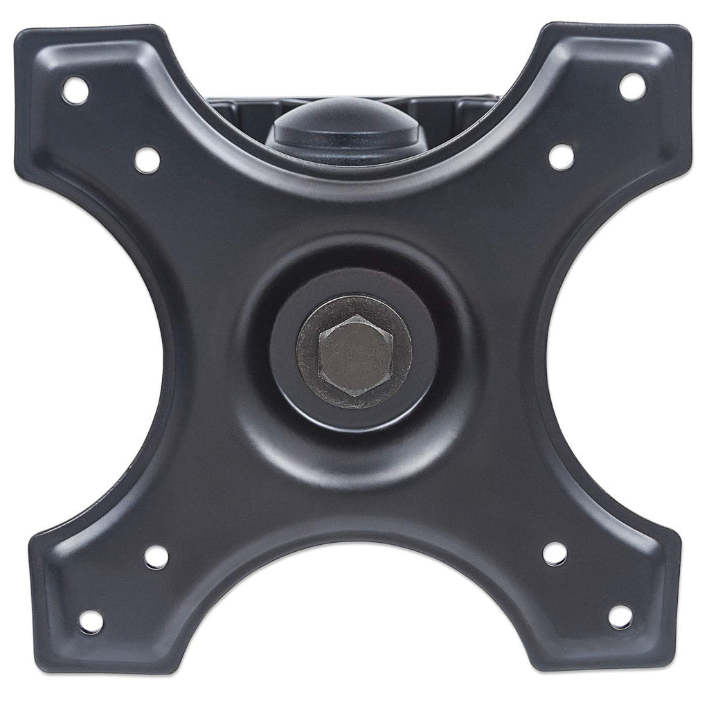 Manhattan Wall Mount for TV & Monitors (Tilt and Swivel 2 pivots), For screens 13" to 27", VESA compatibility: 75x75mm and 100x100mm - check the dimensions of the four mounting holes on back of screen to ensure it fits, Max 12kg, Black, Bracket