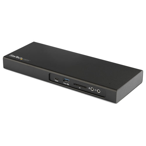 StarTech.com Thunderbolt 3 Dock - Dual Monitor 4K 60Hz TB3 Laptop Docking Station with DisplayPort - PCIe M.2 NVMe SSD Enclosure - 85W Power Delivery - SD 4.0, 10Gbps USB-C, 2 USB-A Hub - TAA