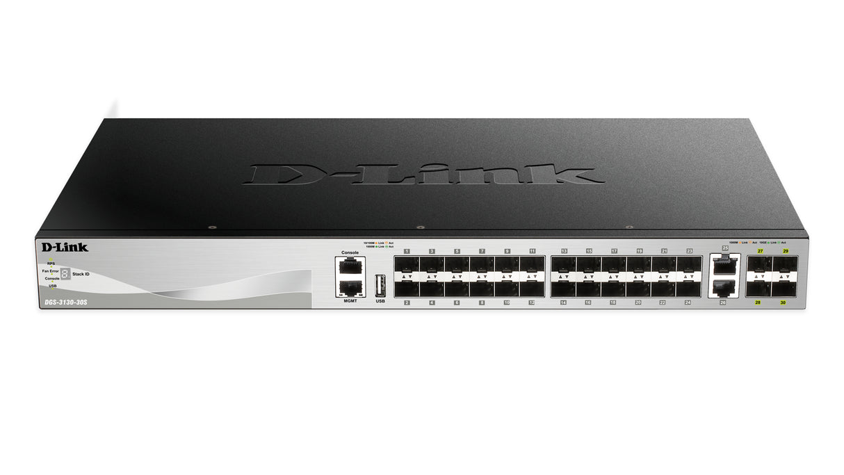 D-Link DGS-3130-30S Managed L3 Black, Grey