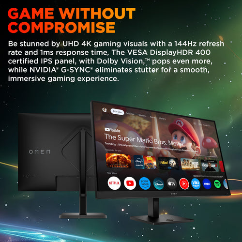 OMEN by HP 31.5 inch UHD 144Hz Smart Gaming Monitor - OMEN 32x