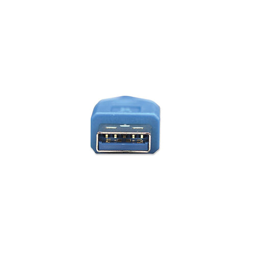 Manhattan USB-A to USB-A Extension Cable, 2m, Male to Female, Blue, 5 Gbps (USB 3.2 Gen1 aka USB 3.0), SuperSpeed USB, Lifetime Warranty, Equivalent to USB3SEXT2MBK (except colour).