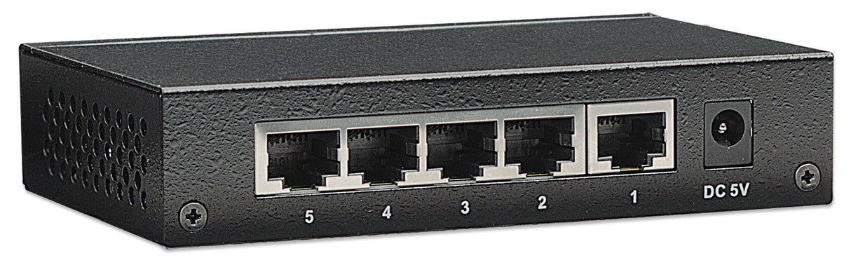 Intellinet 5-Port Fast Ethernet Office Switch, Desktop Size, Metal, IEEE 802.3az (Energy Efficient Ethernet)