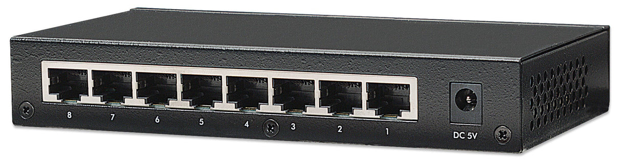 Intellinet 8-Port Fast Ethernet Office Switch, Desktop Size, Metal, IEEE 802.3az (Energy Efficient Ethernet), Box