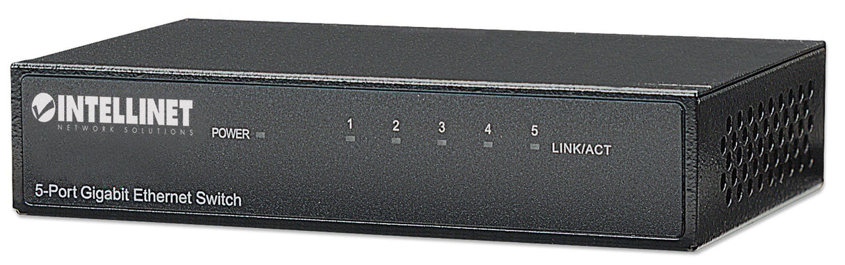 Intellinet 5-Port Gigabit Ethernet Switch, Desktop Size, Metal Housing, IEEE 802.3az (Energy Efficient Ethernet)