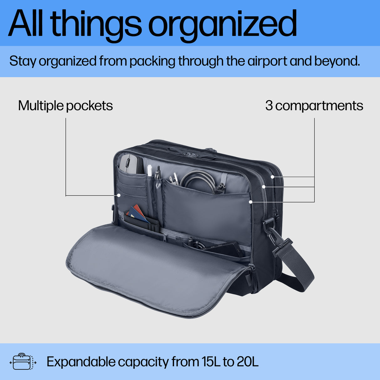 HP Travel Plus 15L 14-inch Laptop Bag