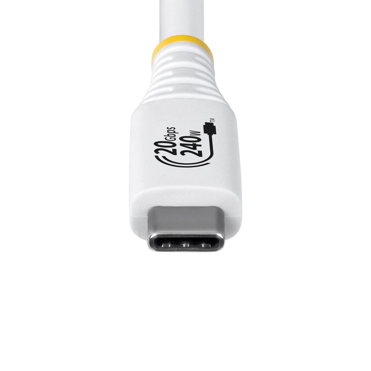 StarTech.com 6ft (1.8m) USB4 Cable, 20Gbps, USB-IF Certified USB-C Cable, 240W PD EPR, 4K 120Hz DP 2.1, TPE Jacket, White USB-C Cord