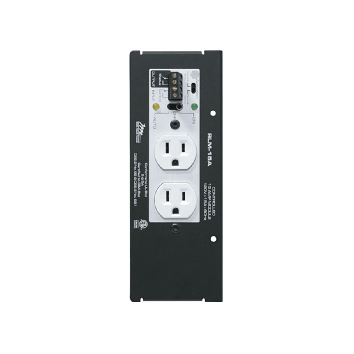 Middle Atlantic RLM-15A socket-outlet Black, White