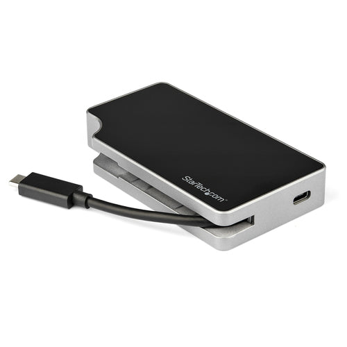 StarTech.com USB C Multiport Adapter to 4K HDMI or 1080p VGA - USB Type C Travel Dock with 95W PD Pass-Through, USB-A, Gigabit Ethernet - USB-C Video Display Adapter Mini Docking Station