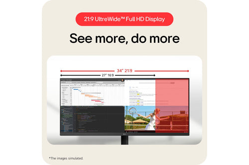 LG 34U511A-B computer monitor 86.4 cm (34") 2560 x 1080 pixels WFHD LED Black