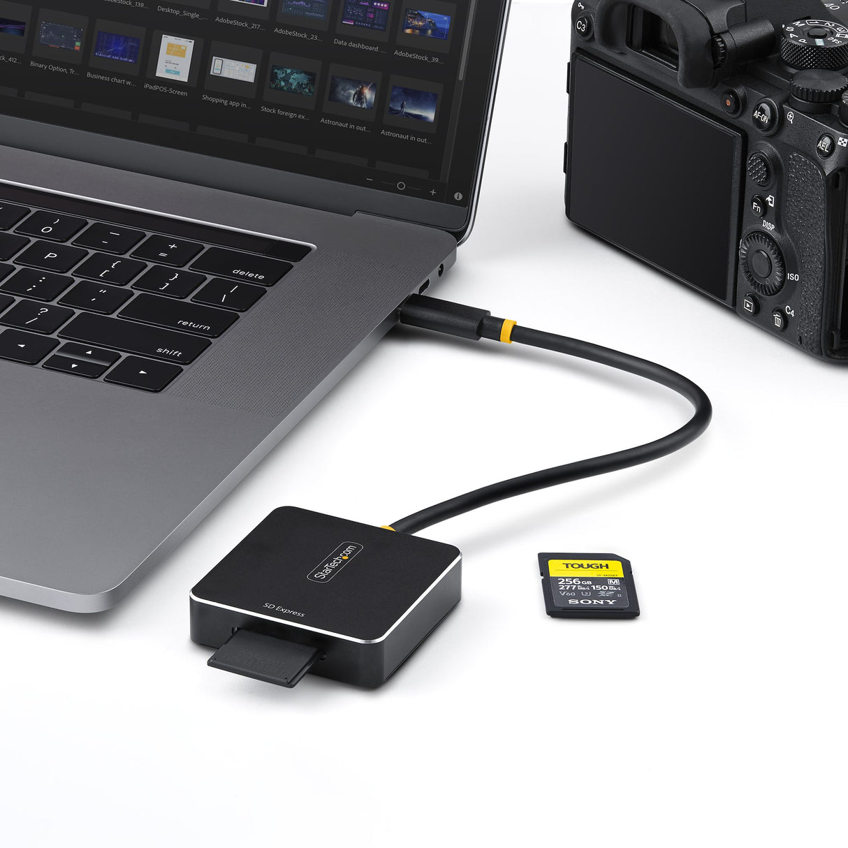 StarTech.com USB-C SD Express Card Reader, USB 10Gbps, Portable Memory Card Reader, USB Type-C to Secure Digital 7.1 Adapter, Works with Any Operating System